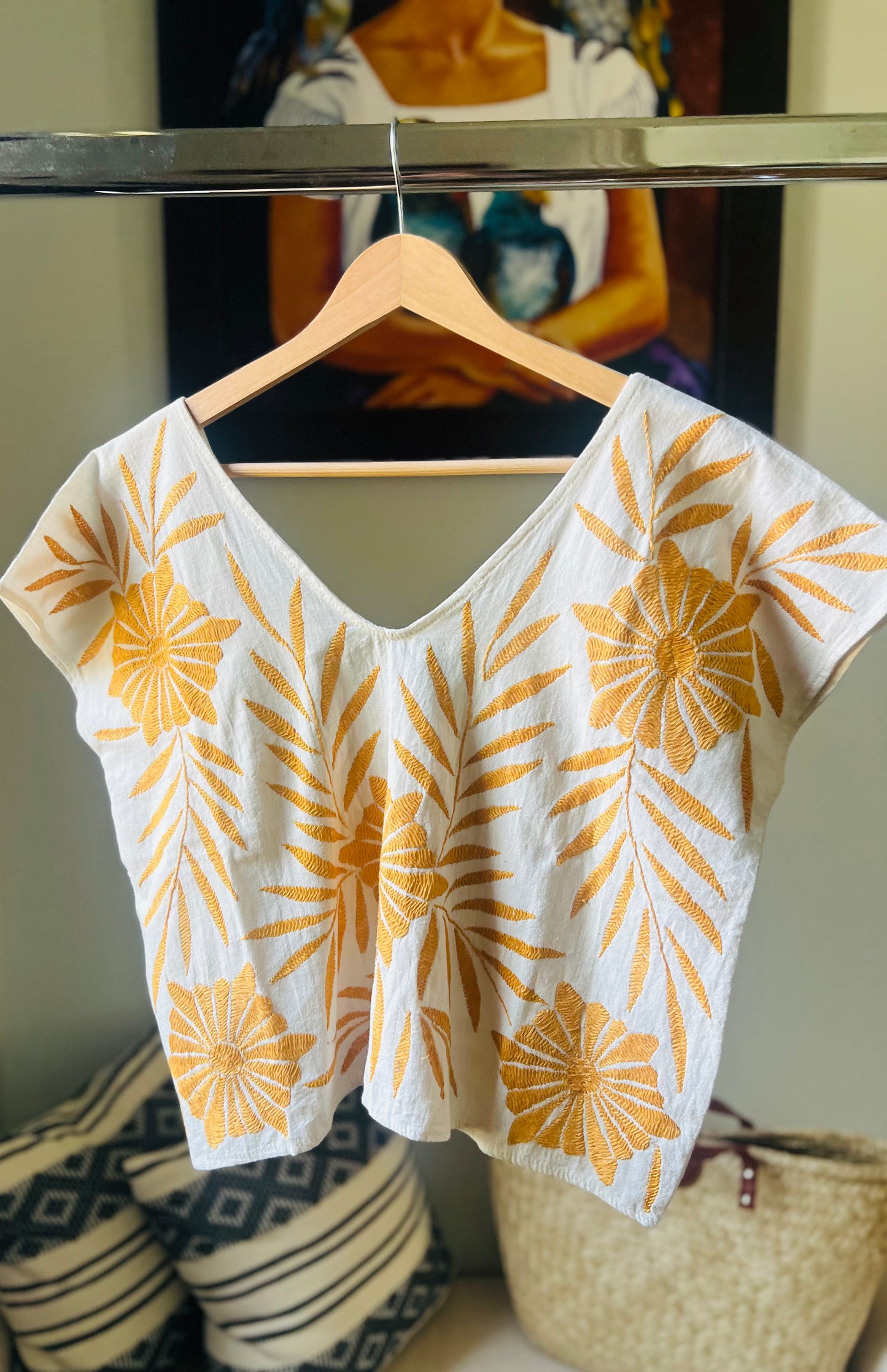 Palmita Embroidered Blouse | Handmade in Oaxaca | Sizes S–L