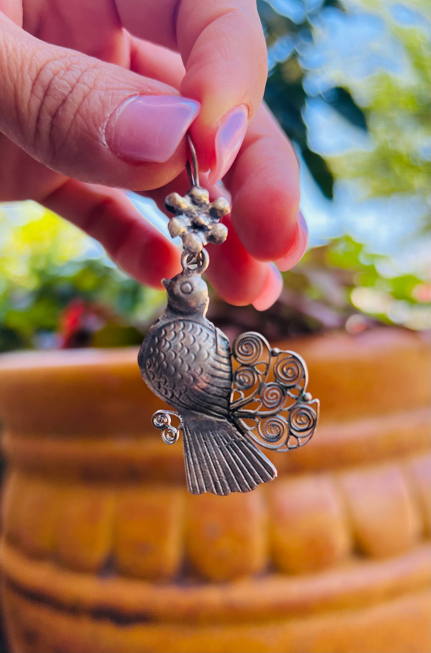 Filigree Sterling Silver Earrings from Oaxaca
