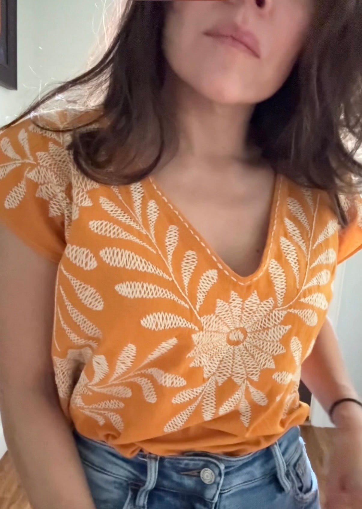Florecer Mustard Embroidered Blouse | Handmade in Mexico